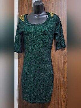 H&M Green And Black Cocktail Dress